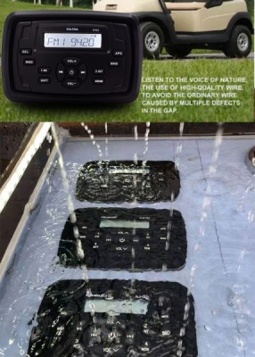 Магнитола влагозащищенная Hasda с bluetooth и aux 4 x 50W H-8103