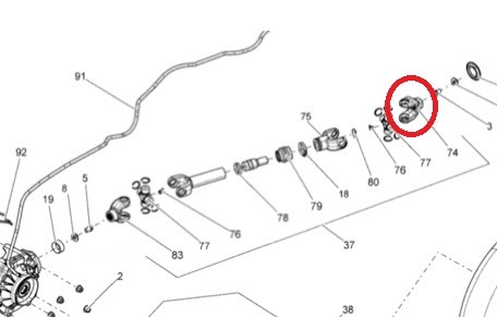 Вилка заднего кардана Can Am BRP 715900272