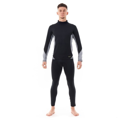 Термобелье зимнее с высоким воротом Мужское Black - Gray 2023 (L) 300204-23-339-L