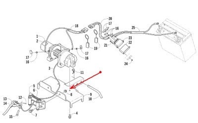 Площадка быстросъемная под лебедку Arctic Cat BearCat Z1 XT 0641-256