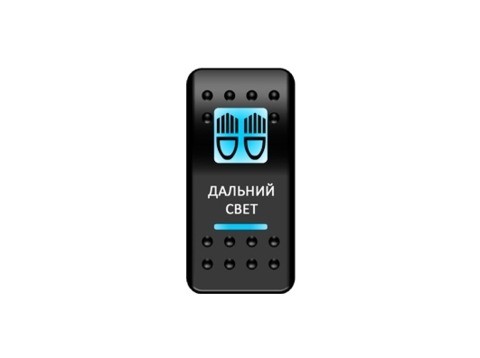 Переключатель кнопка света (Красная подсветка) A6RR-6W000-23 Синяя