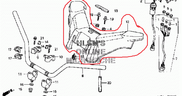 Накладка на руль Honda 53205-HM7-A00ZA