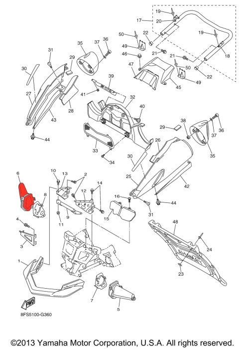 Пыльник рулевой тяги правый для снегоходов Yamaha 8FU-2198J-01-00