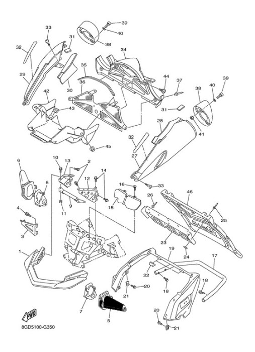 Пыльник рулевой тяги левый для снегоходов Yamaha 8FU-2198F-01-00