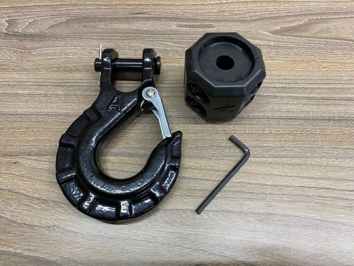 Крюк для лебедки в комплекте с ограничителем (черный) HOOK-B
