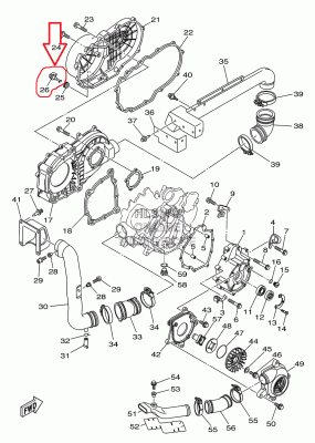 Сливная пробка вариатора Yamaha 5KM-15351-00-00