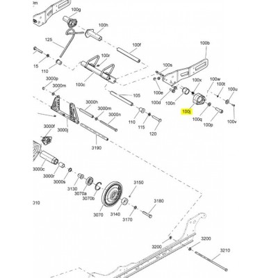 Блок регуриовки жесткости задней подвески Ski-Doo левый 503192426