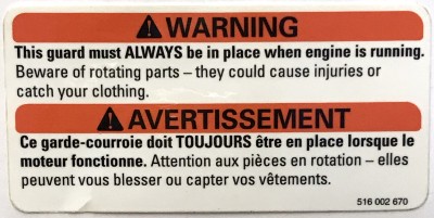 Наклейка Warning Decal предупреждения BRP Ski-Doo 516002964