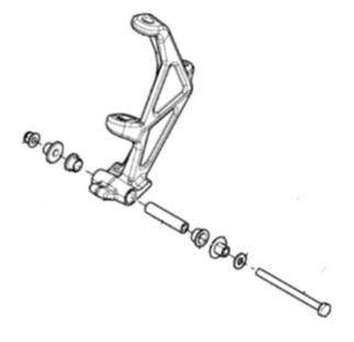 Ремкомплект опоры лыжи снегохода BRP Ski Doo SM-08351