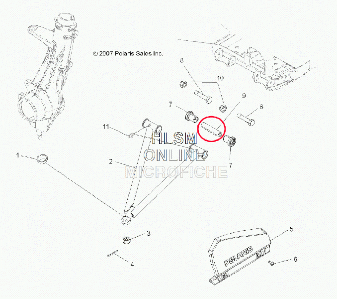 Втулка рычага оригинальная для квадроцикла Polaris Sportsman X2 TOURING 500 700 800 2006-2013 5134882