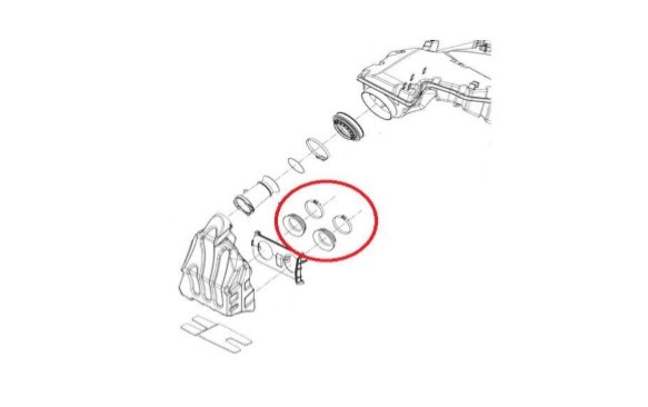 Впускной патрубок снегохода Ski-Doo SM-07186 508000573    508000614