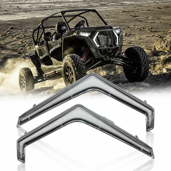 Габаритные огни c поворотником GorillaWorks для Polaris RZR TURBO S 2018+ 2414087 2414088 DRLRTS18