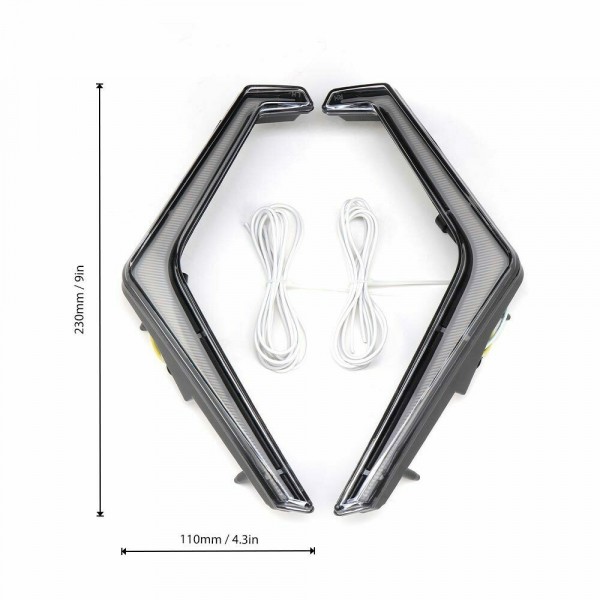 Габаритные огни c поворотником GorillaWorks для Polaris RZR TURBO S 2018+ 2414087 2414088 DRLRTS18