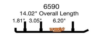 Коньки для лыж снегохода Woody&#039;s Yamaha EYV3-6590-1 WYV-6590-1 (8JD-F3731-00-00 SMA-F3731-30-03 8HR-F3731-00-00) 4&quot; карбидовый кант