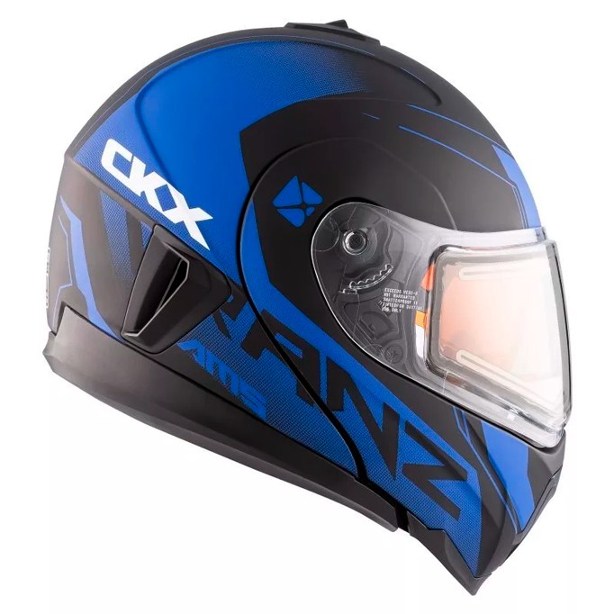 Шлем модуляр CKX TRANZ 1,5 Ams DL+EDL Caliber матовый синий 511992 Размер S