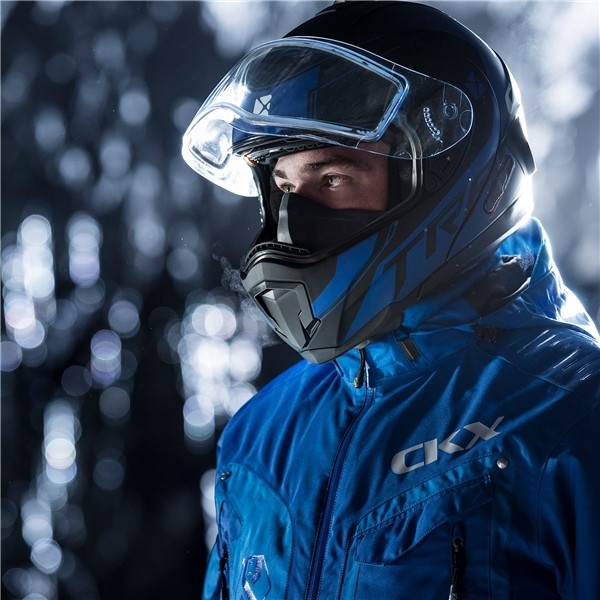 Шлем модуляр CKX TRANZ 1,5 Ams DL+EDL Caliber матовый синий 511992 Размер S