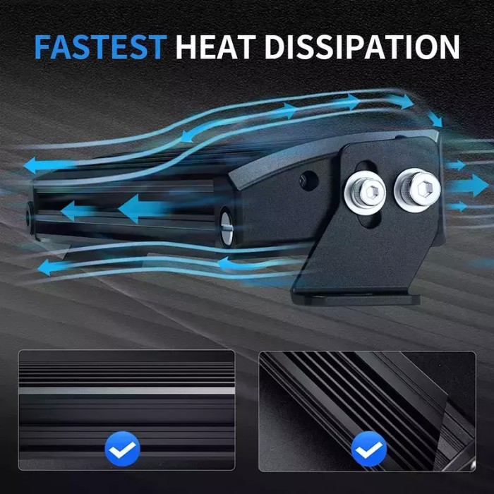 Светодиодная фара дальнего света 20" (проводка в комплекте) Aurora ALO-S5D1-20-H