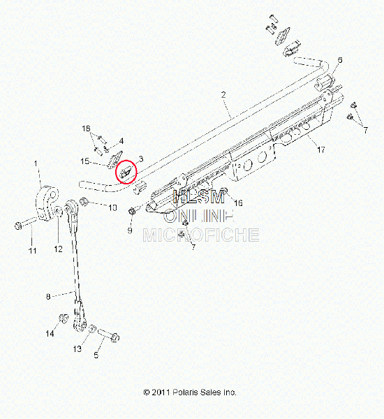 Сайлентблок стабилизатора оригинальный для квадроцикла Polaris RZR800 900 5439880