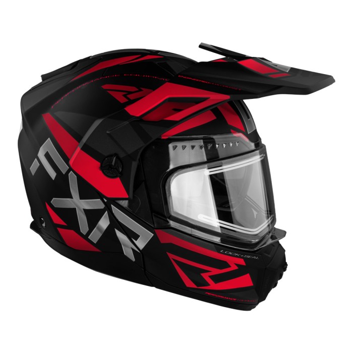 Шлем FXR Maverick X с подогревом (Black Red) 220623-1020 Размер XL