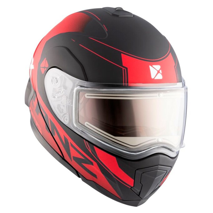 Шлем модуляр CKX TRANZ 1,5 Ams DL+EDL Caliber матовый красный 512023d Размер M