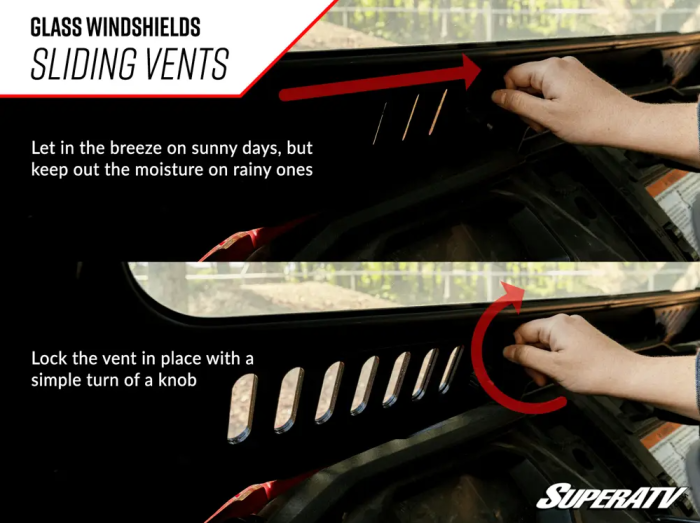 Стекло ветровое с очистителем Supert Atv для квадроцикла BRP Maverick X3 GWS-CA-X3-01