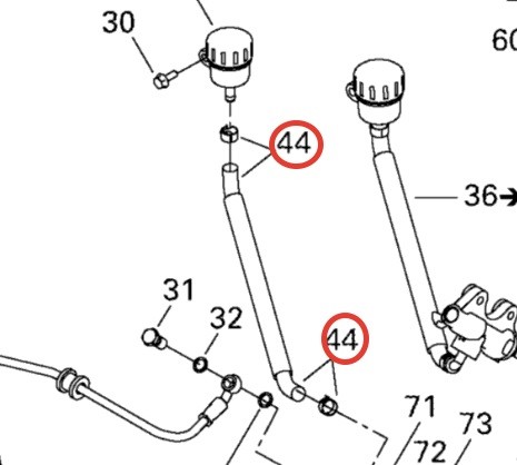 Тормозной шланг квадроцикла BRP Can-Am Traxter 705600348