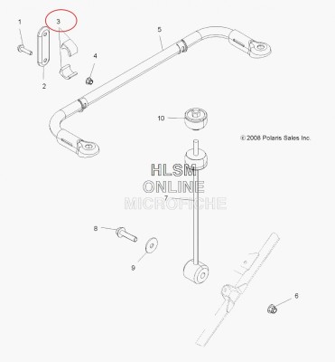 Сайлентблок заднего стабилизатора оригинальный нижний для квадроцикла Polaris 5437423