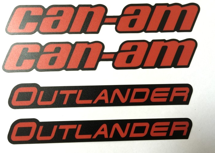 Комплект наклеек на расширители арок квадроцикла BRP Outlander G2 704905083 704904338 704904899 704904920 704903498 Cognac