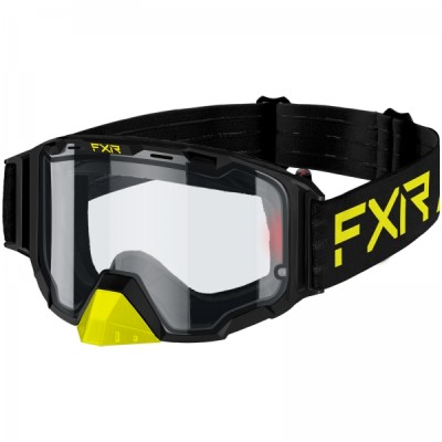 Очки с подогревом FXR Maverick Snow E-Goggle Heated Vented  Lens Hi-Vis Black 213119-6510-00