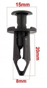 Универсальная клипса (пистон) 8 мм - узкая шляпка clips8mm