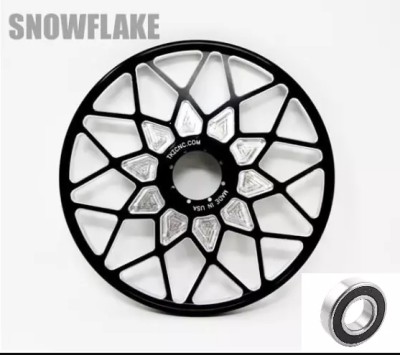 Каток задний TKI Snowflake 10&quot;  (черный) с подшипником для снегохода 406-4005-02