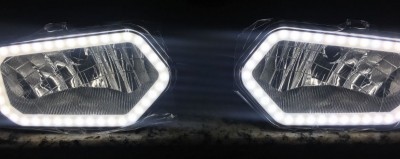 Корпус фары правый с диодной подсветкой квадроцикла Polaris 800 RZR 850 570 550 400 Sportsman 2410616