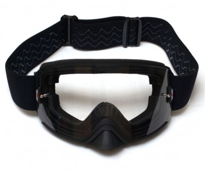 Очки для снегохода / квадроцикла Kemimoto KinPin черные со съемной линзой FGBL1000 Зеркальная линза