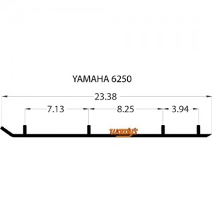 Коньки снегохода Yamaha Bravo   VK540   8E3-23731-00-XX   8M6-23731-01-00   VMX-23731-01-XX   EYV3-6250-1 4&quot; карбидовый кант