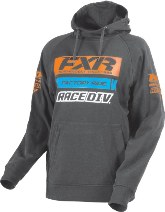 Толстовка мужская с капюшоном FXR Race Division, Char Heather Orange (Размер XL) Размер XL