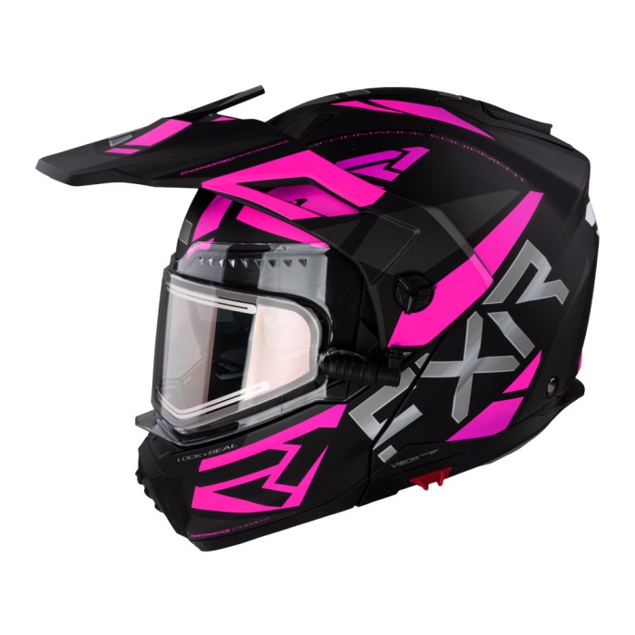 Шлем FXR Maverick X с подогревом Black Fuchsia 220623-1090 Размер XS