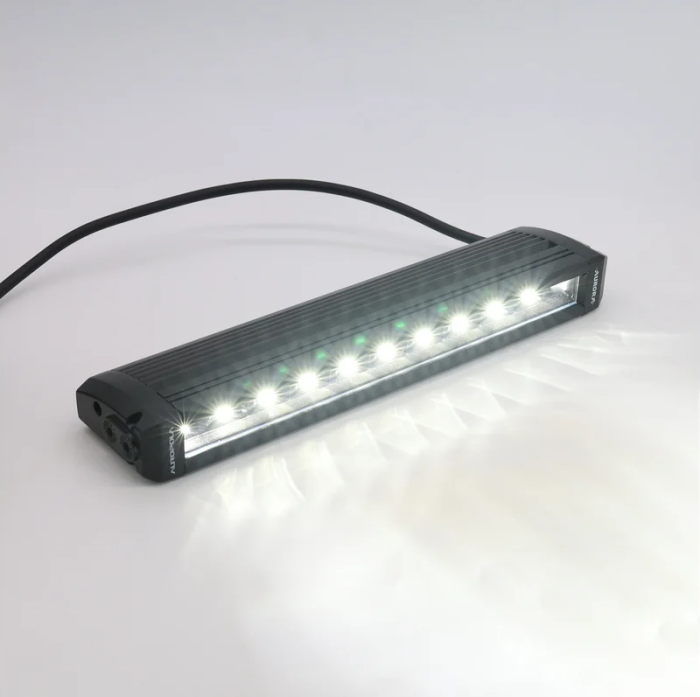 Светодиодная фара Aurora (проводка в комплекте) белый дальний и желтый ближний свет с переключением ALO-S6-10-R5H1