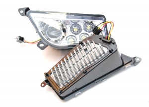 Фары головного света светодиодные (Комплект) для квадроцикла Polaris RZR 1000 2413786 2413135 2412336 2413787 lens-rzr1000