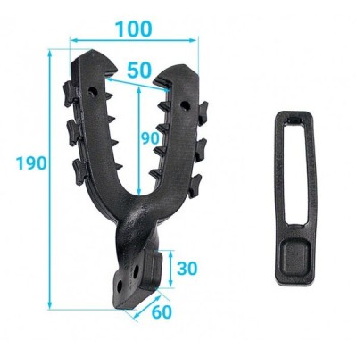 Крепление - рогатка (малое с закрученным основанием) полиуретан 33-20-021-S
