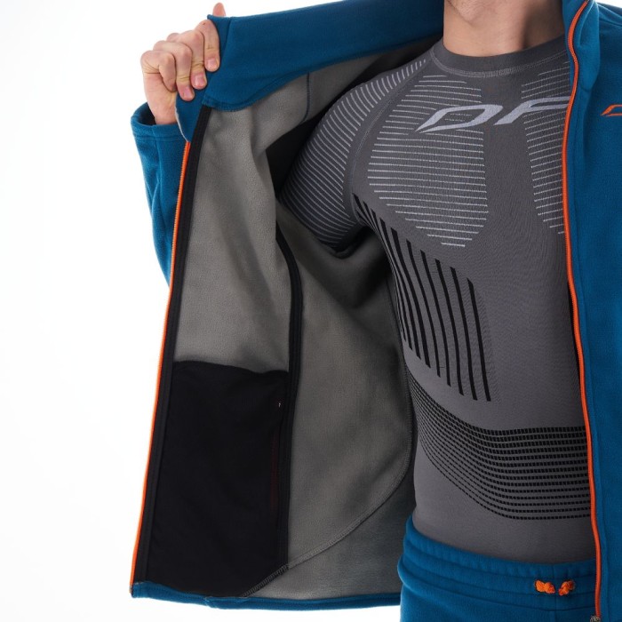 Мужская флисовая кофта Level Blue Orange 700200-23-446 Размер XXL