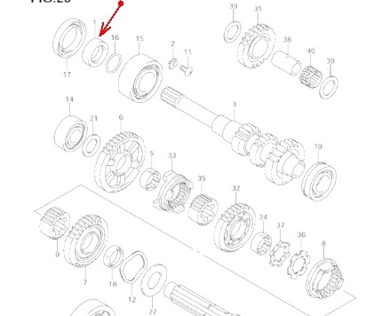 Втулка коробки передач   вариатора Suzuki Kingquad 750 21102-31G00