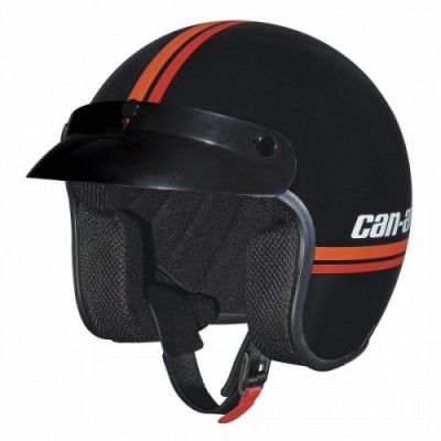 Шлем открытый ретро Can-Am ST-5 Open Face Vintage черный S 4478620490 БРАК - ПОТЕРТОСТИ