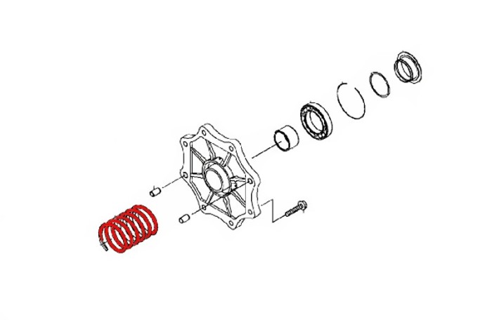 Пружина варитора для квадроцикла Kawasaki Brute Force 750 2012+ 92145-0794